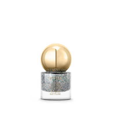Лаки для ногтей Kiko Milano JOYFUL HOLIDAY GLITTER POWER NAIL LACQUER, цвет 01 silver infusion