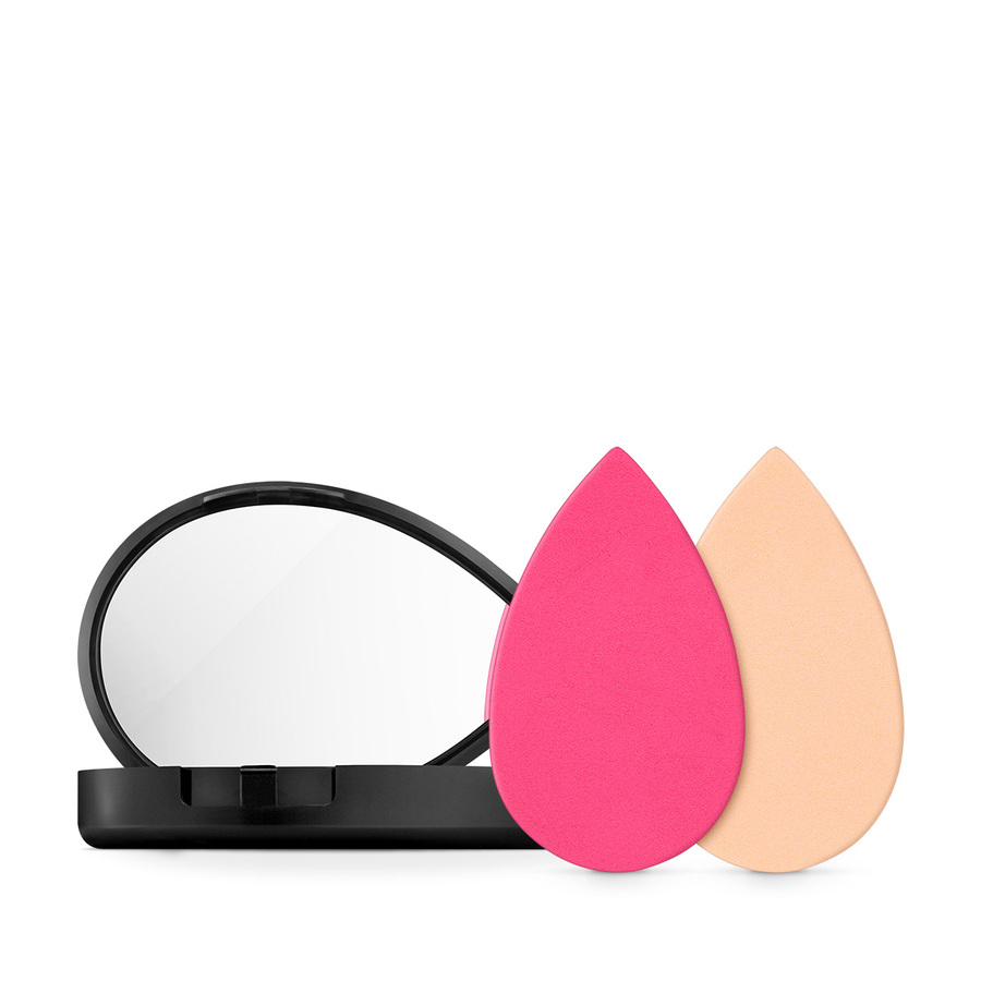 BEAUTY DUO: MIRROR & SPONGE COVER/ДУЭТ КРАСОТЫ: ЗЕРКАЛО И СПОНЖ ДЛЯ ТОНАЛЬНОЙ ОСНОВЫ