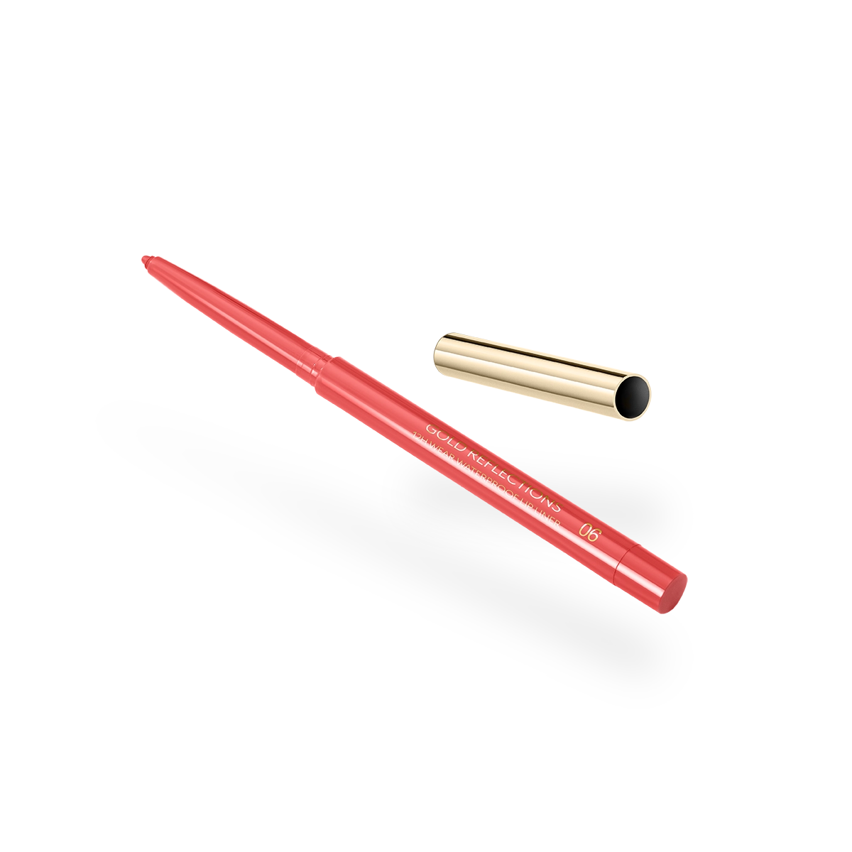 

Gold Reflections 12H Wear Waterproof Lip Liner / Золотые Блики - Водостойкий Карандаш Для Губ Со Стойкостью До 12 Часов, 06 exotic watermelon/ 06 экзотический арбуз, Gold Reflections 12H Wear Waterproof Lip Liner / Золотые Блики - Водостойкий Карандаш Для