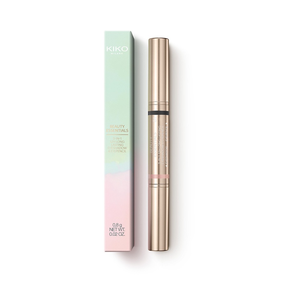 BEAUTY ESSENTIALS 3-IN-1 12H LONG LASTING EYESHADOW AND EYEPENCIL/ОСНОВЫ КРАСОТЫ - 3-В-1 ТЕНИ И КАРАНДАШ ДЛЯ ГЛАЗ СО СТОЙКОСТЬЮ ДО 12 Ч.