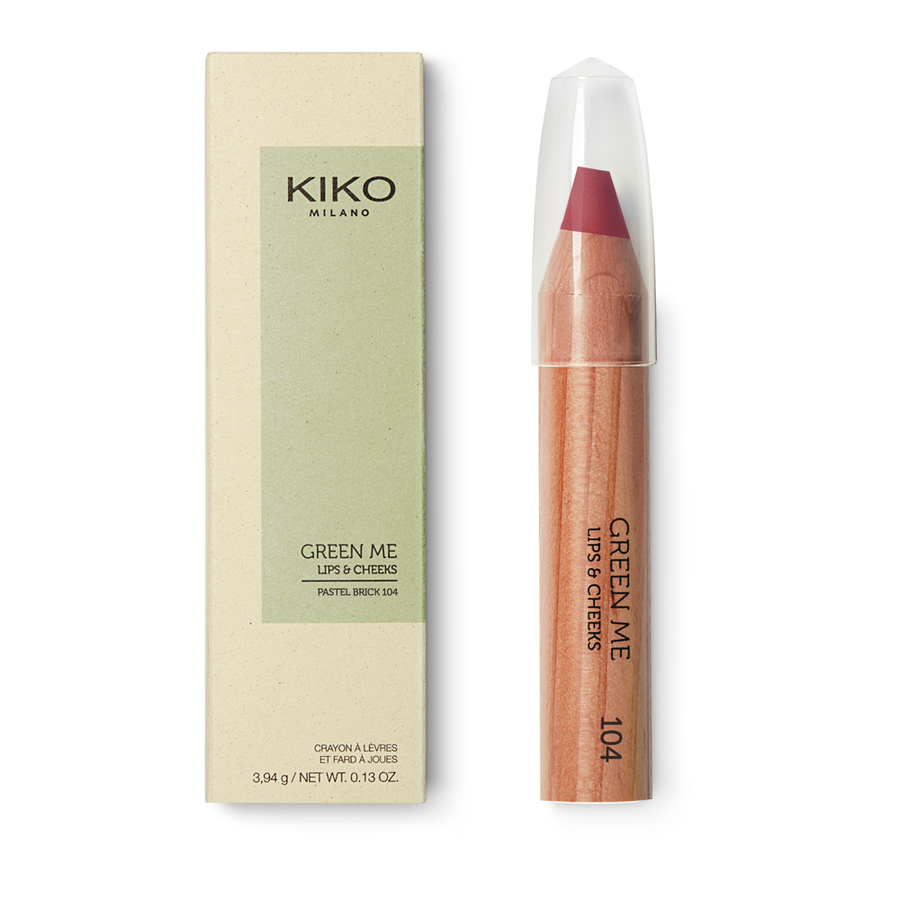 

Карандаши для губ Kiko Milano, 104 pastel brick, NEW GREEN ME LIPS - CHEEKS