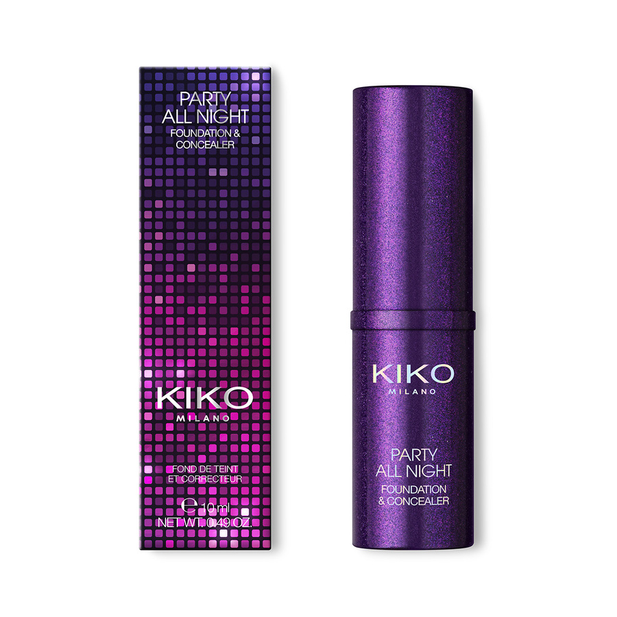 

Тональные средства Kiko Milano, 01 porcelain, PARTY ALL NIGHT FOUNDATION - CONCEALER