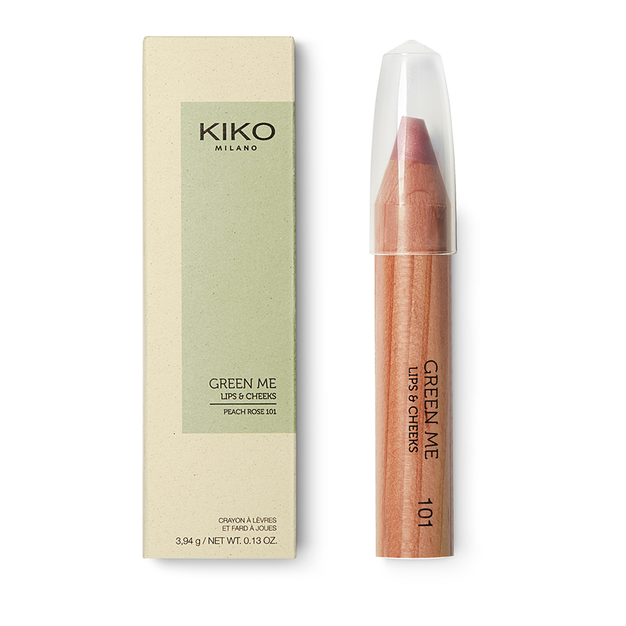 

Карандаши для губ Kiko Milano, 101 peach rose, NEW GREEN ME LIPS - CHEEKS